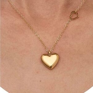 GOLD 18K GOLD Plated Heart Chain Necklace